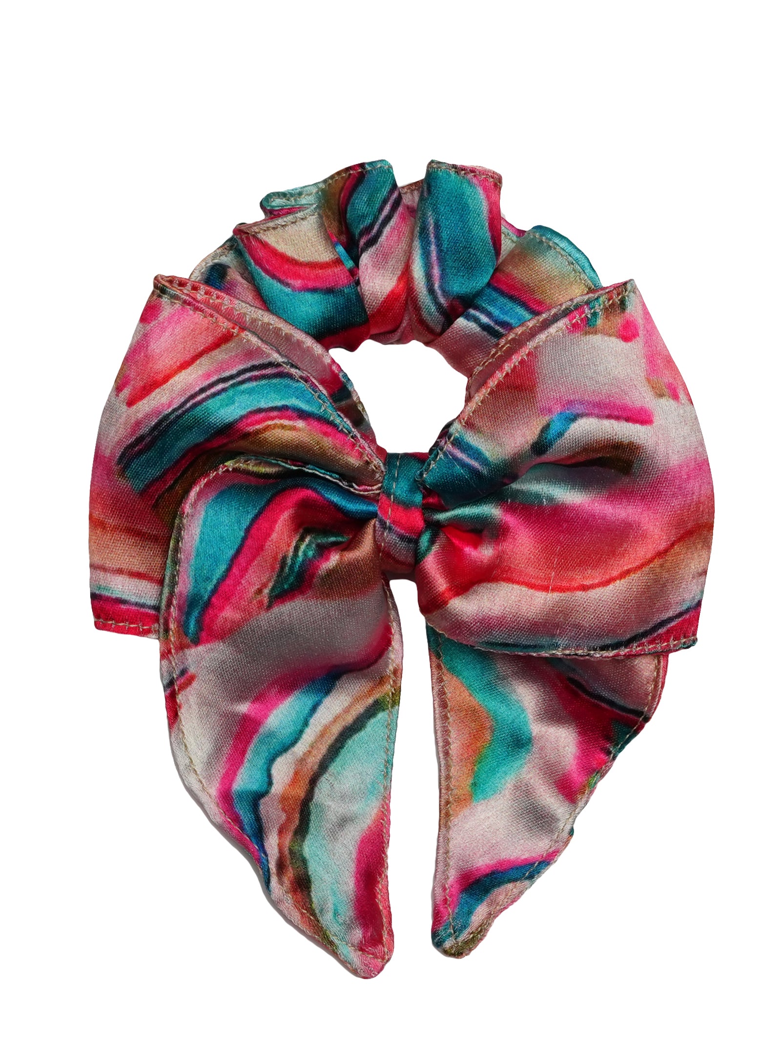 Satin Scarf (Printed) - Curlyn- Hair Accessory Store