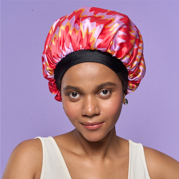 Printed Satin Bonnets