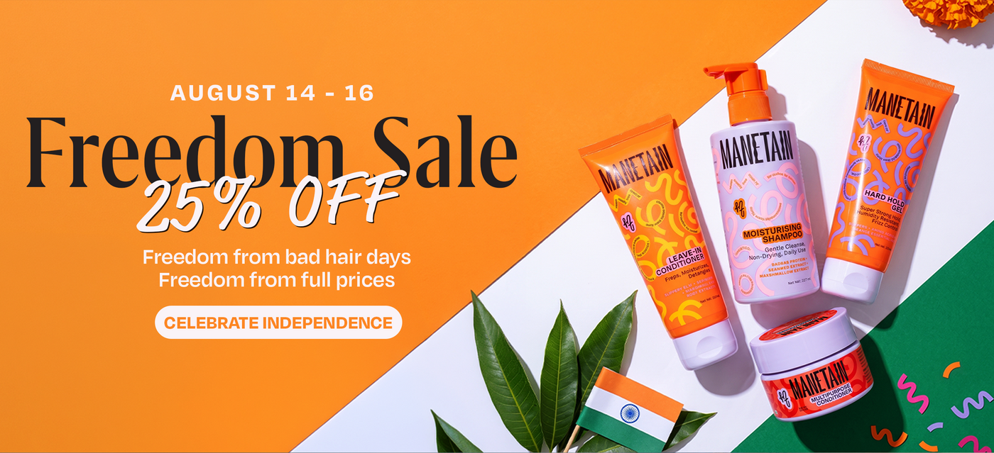 Manetain Freedom Sale — 25% off, 14 to 16 August