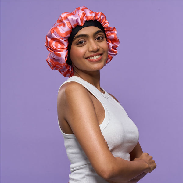 Printed Satin Bonnets