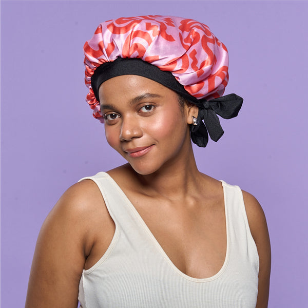 Printed Satin Bonnets