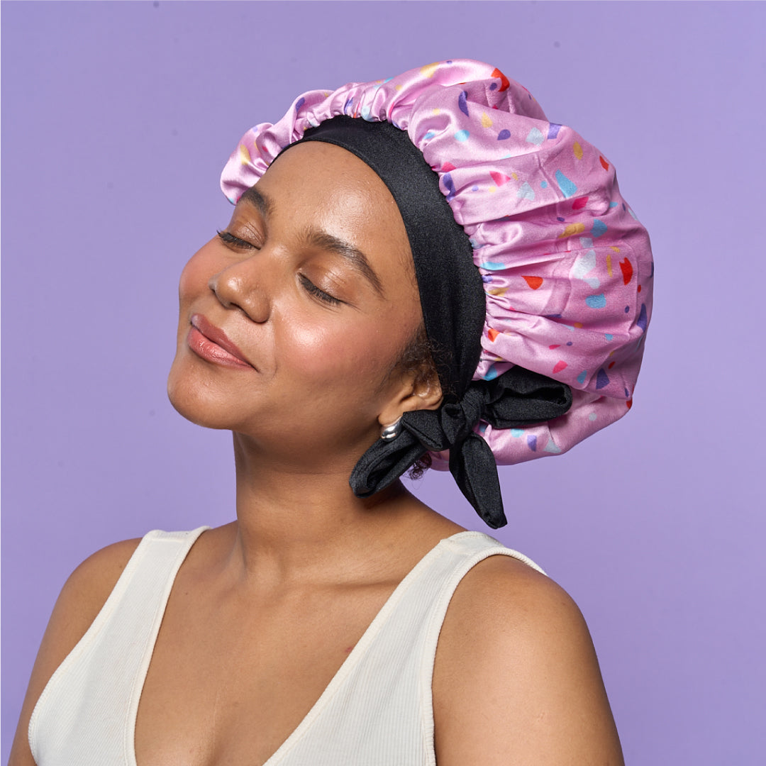 Satin Bonnet for Curly Hair Best Printed Satin Sleep Bonnet