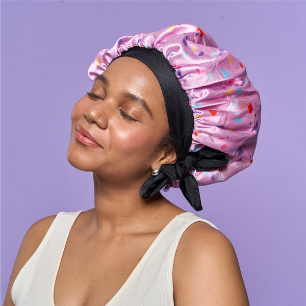 Printed Satin Bonnets