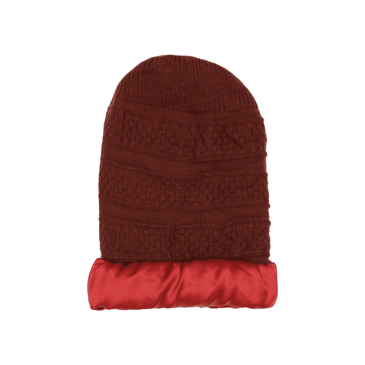 Satin Lined Beanie Maroon
